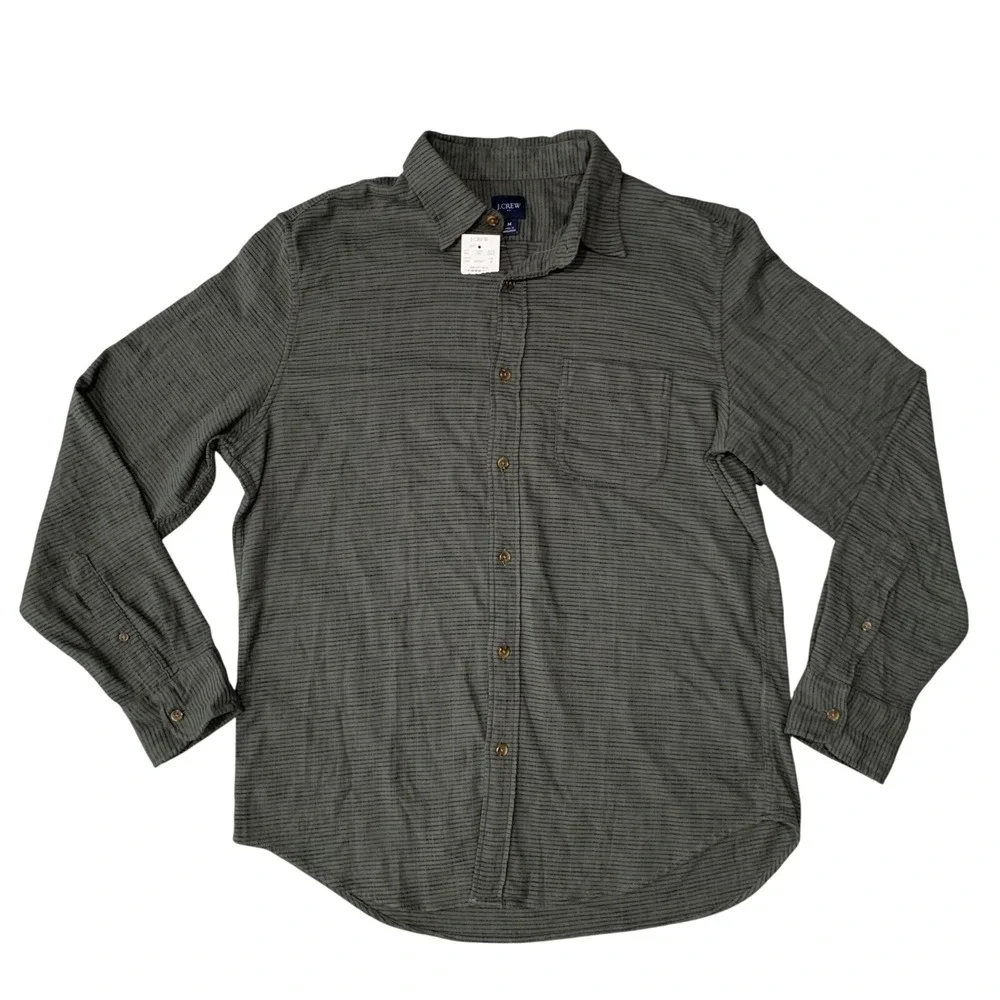 J. Crew‎ Button-Down Shirt Striped Long Sleeve Casual Top Medium New With Tags